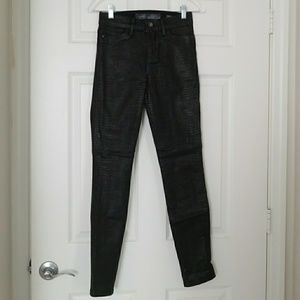 Black Animal Print Guess Pants